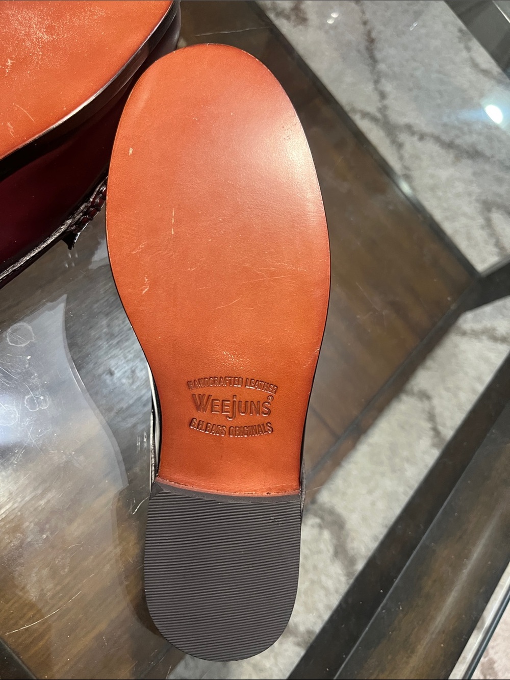 G.H. Bass & Co. Women's Burgundy Penny Loafer Mules - Picture 5 of 6